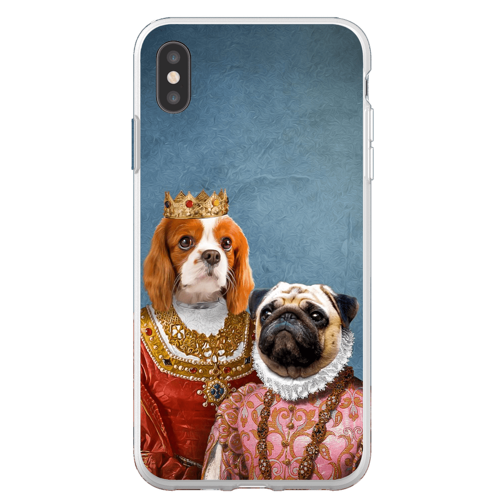 Funda personalizada para teléfono con 2 mascotas &#39;Reina y Archiduquesa&#39;