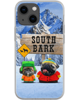 Funda personalizada para teléfono con 2 mascotas 'South Bark'