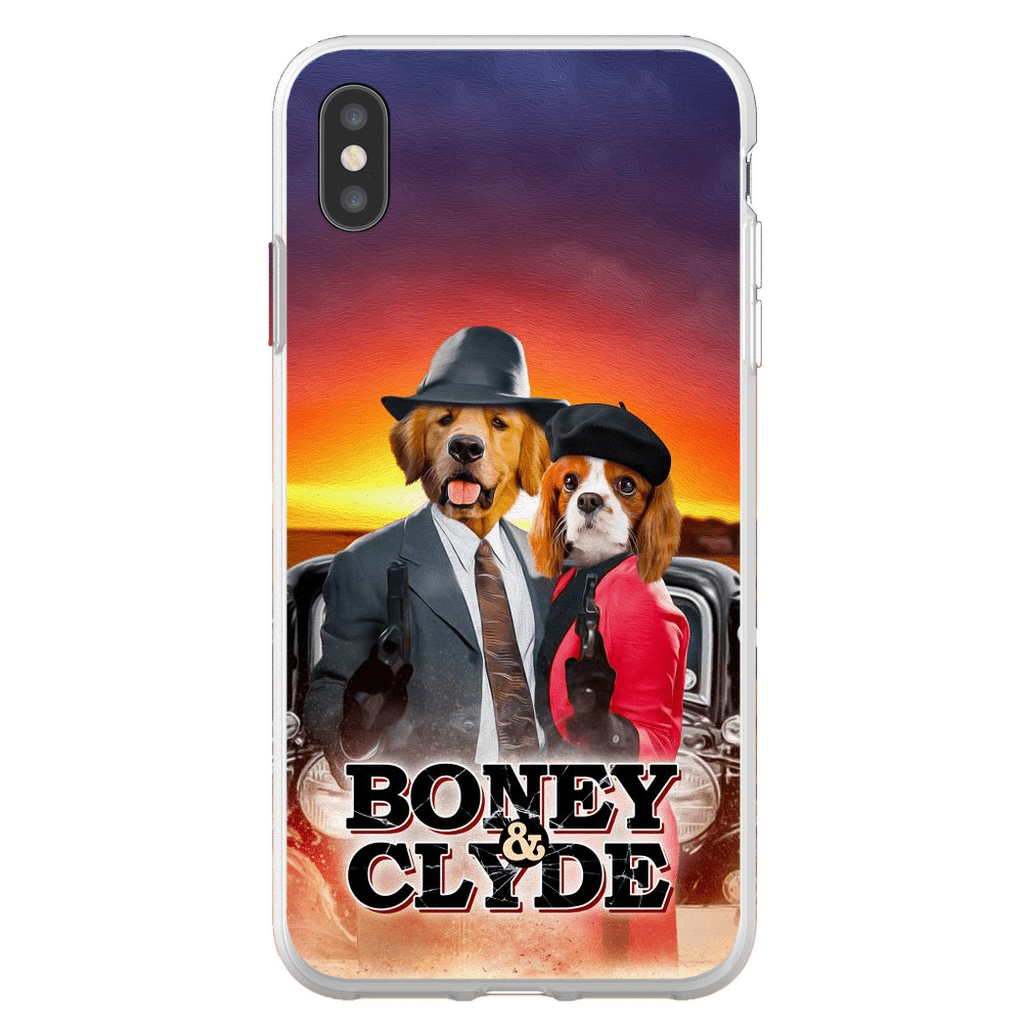 Funda personalizada para teléfono con 2 mascotas &#39;Boney and Clyde&#39;