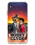 Funda personalizada para teléfono con 2 mascotas 'Boney and Clyde'