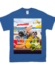 Camiseta personalizada con 3 mascotas 'The Beach Dogs' 