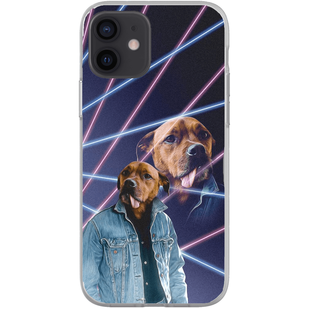 Funda personalizada para teléfono con mascota &#39;1980s Lazer Portrait&#39;