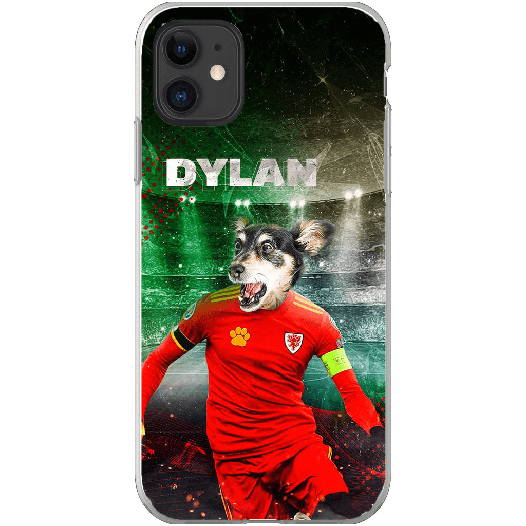 Funda para teléfono personalizada &#39;Wales Doggos Soccer&#39;