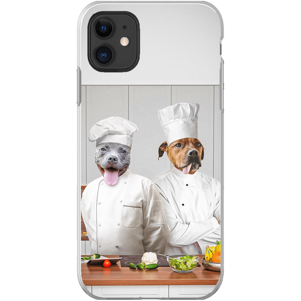 Funda personalizada para teléfono con 2 mascotas &#39;The Chefs&#39;