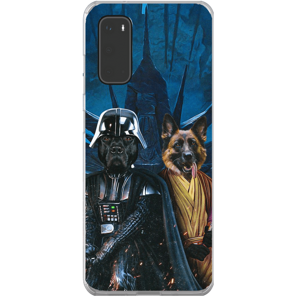 Funda personalizada para teléfono con 2 mascotas &#39;Darth Woofer &amp;amp; Jedi-Doggo&#39;