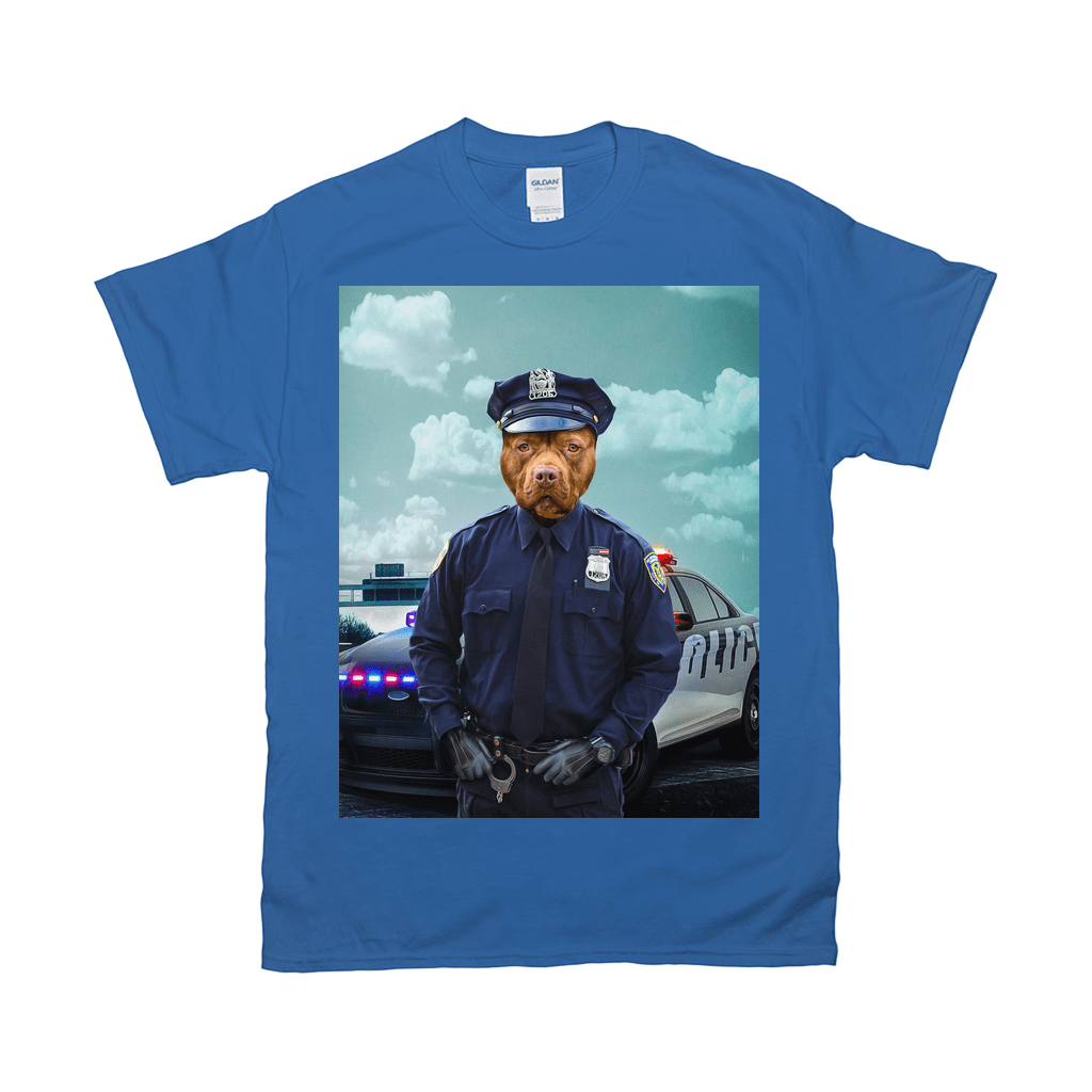 Camiseta personalizada para mascotas &#39;El oficial de policía&#39;