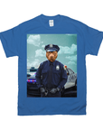 Camiseta personalizada para mascotas 'El oficial de policía'