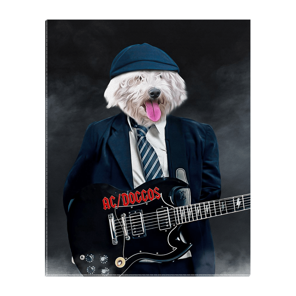 Lienzo personalizado para mascotas &#39;AC/Doggo&#39;