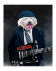 Lienzo personalizado para mascotas 'AC/Doggo'