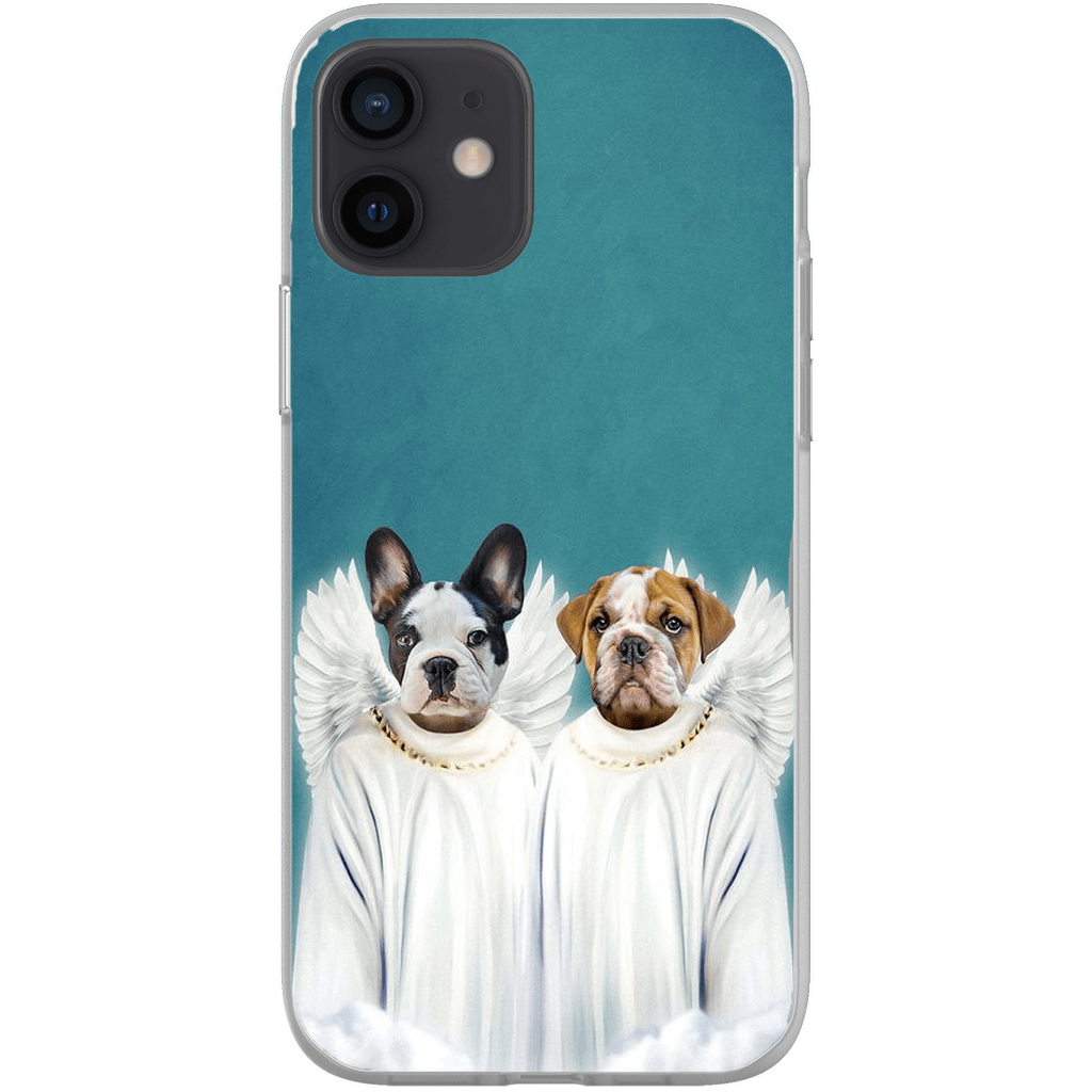 Funda para teléfono con mascotas personalizadas &#39;2 Ángeles&#39;