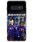 Funda personalizada para teléfono con 2 mascotas 'France Doggos'