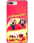 Funda personalizada para teléfono con 2 mascotas 'Paw Watch 1991'