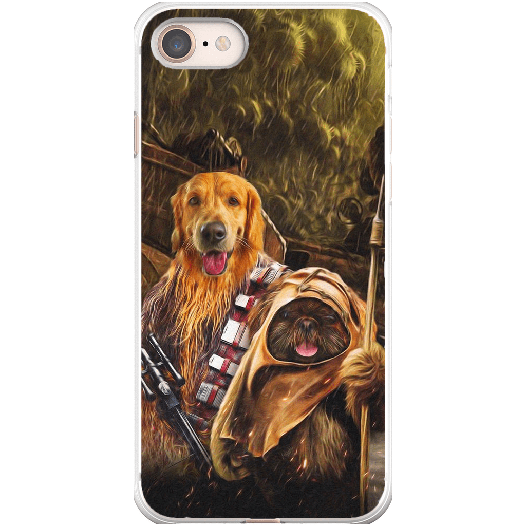 Funda personalizada para teléfono con 2 mascotas &#39;Chewdogga &amp;amp; Dogg-E-Wok&#39;