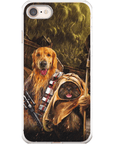 Funda personalizada para teléfono con 2 mascotas 'Chewdogga &amp; Dogg-E-Wok'