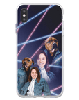 Funda para teléfono personalizada Lazer Portrait Pet (masculino)/humano (femenino) de los años 80