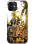 Funda personalizada para teléfono con 2 mascotas 'The Hunters'