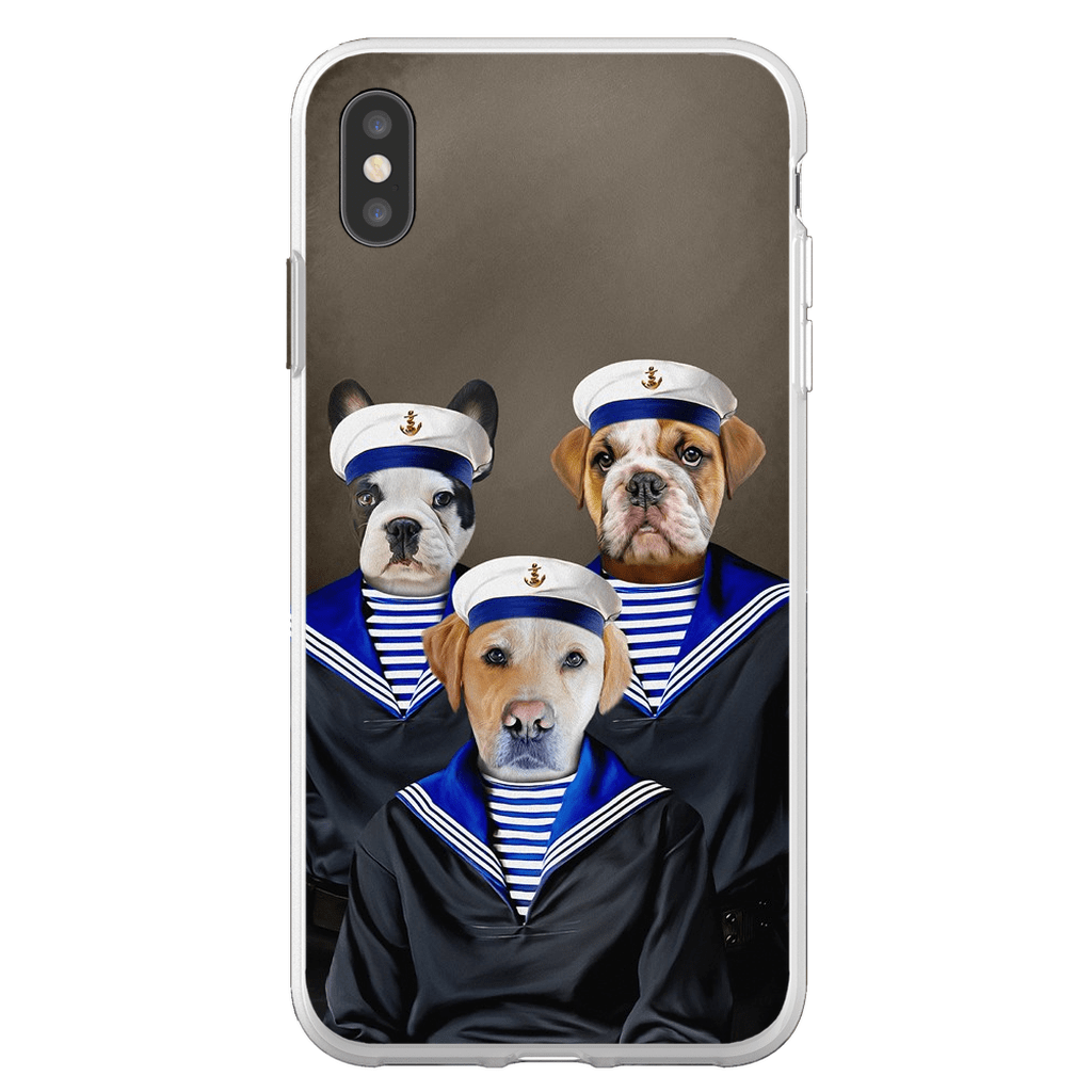 Funda personalizada para teléfono con 3 mascotas &#39;Los Marineros&#39;