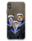 Funda personalizada para teléfono con 3 mascotas 'Los Marineros'