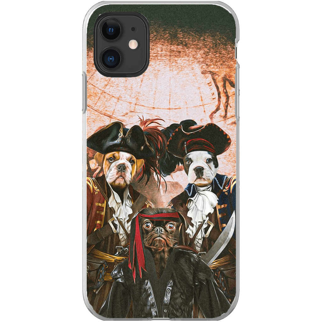 &#39;Los Piratas&#39; Funda personalizada para teléfono con 3 mascotas