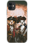 'Los Piratas' Funda personalizada para teléfono con 3 mascotas