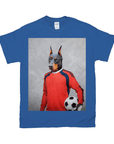 Camiseta personalizada para mascotas 'El portero de fútbol' 