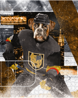 Rompecabezas personalizado para mascotas 'Las Vegas Doggos Hockey'