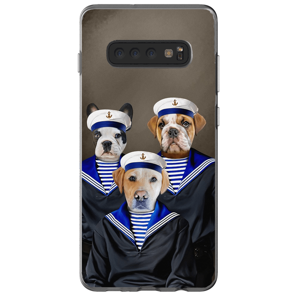 Funda personalizada para teléfono con 3 mascotas &#39;Los Marineros&#39;