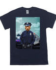 Camiseta personalizada para mascotas 'El oficial de policía'