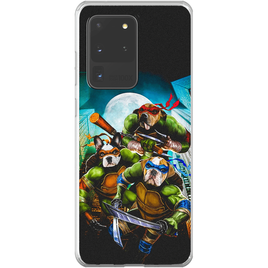 Funda personalizada para teléfono con 3 mascotas &#39;Teenage Mutant Ninja Doggos&#39;