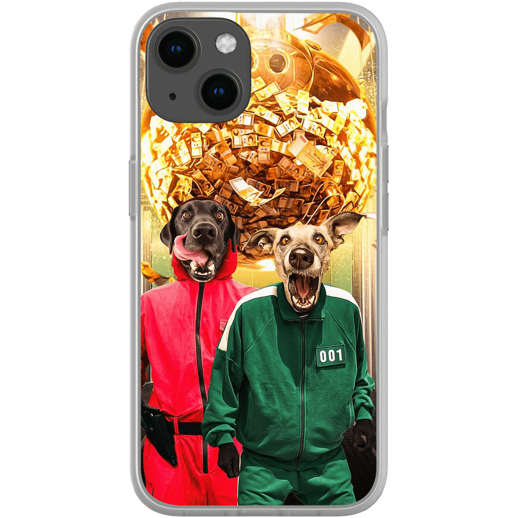 Funda personalizada para teléfono con 2 mascotas &#39;Squid Paws&#39;