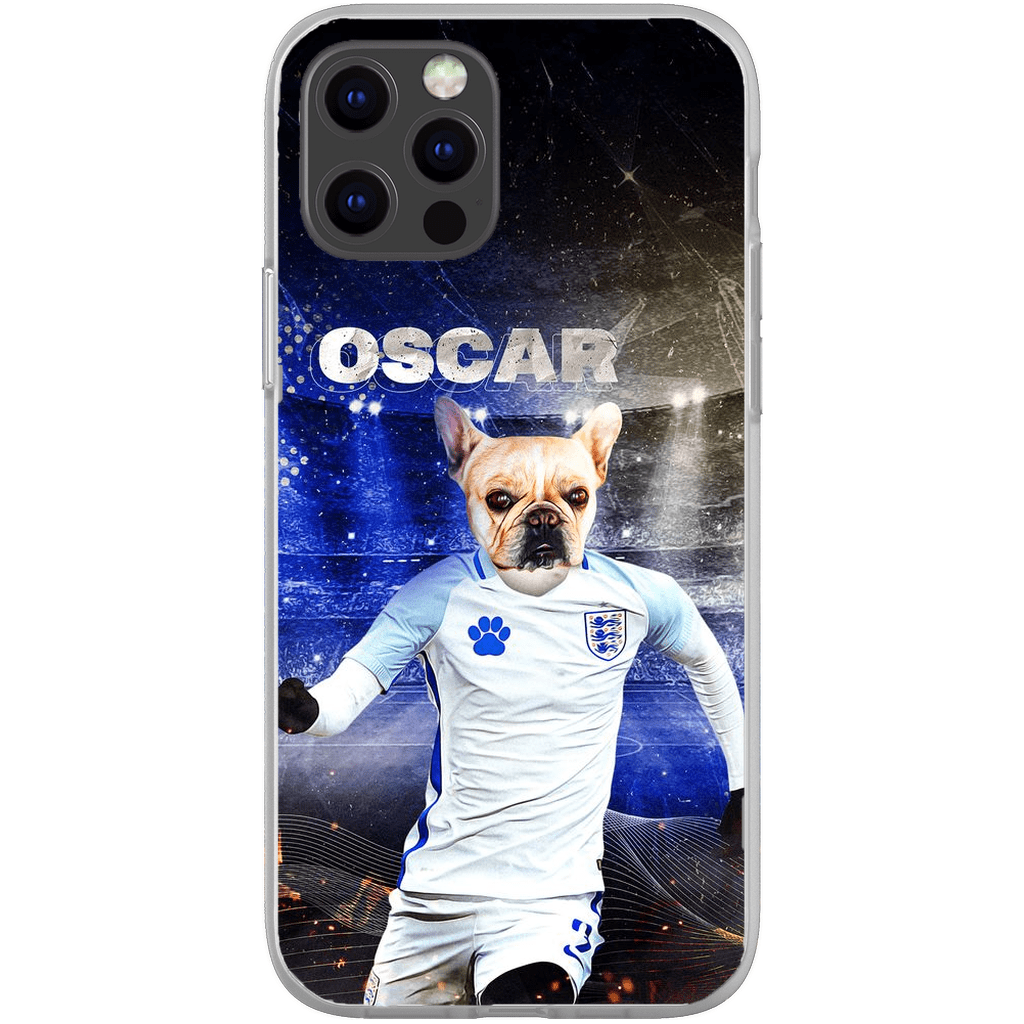 Funda para teléfono personalizada &#39;England Doggos Soccer&#39;