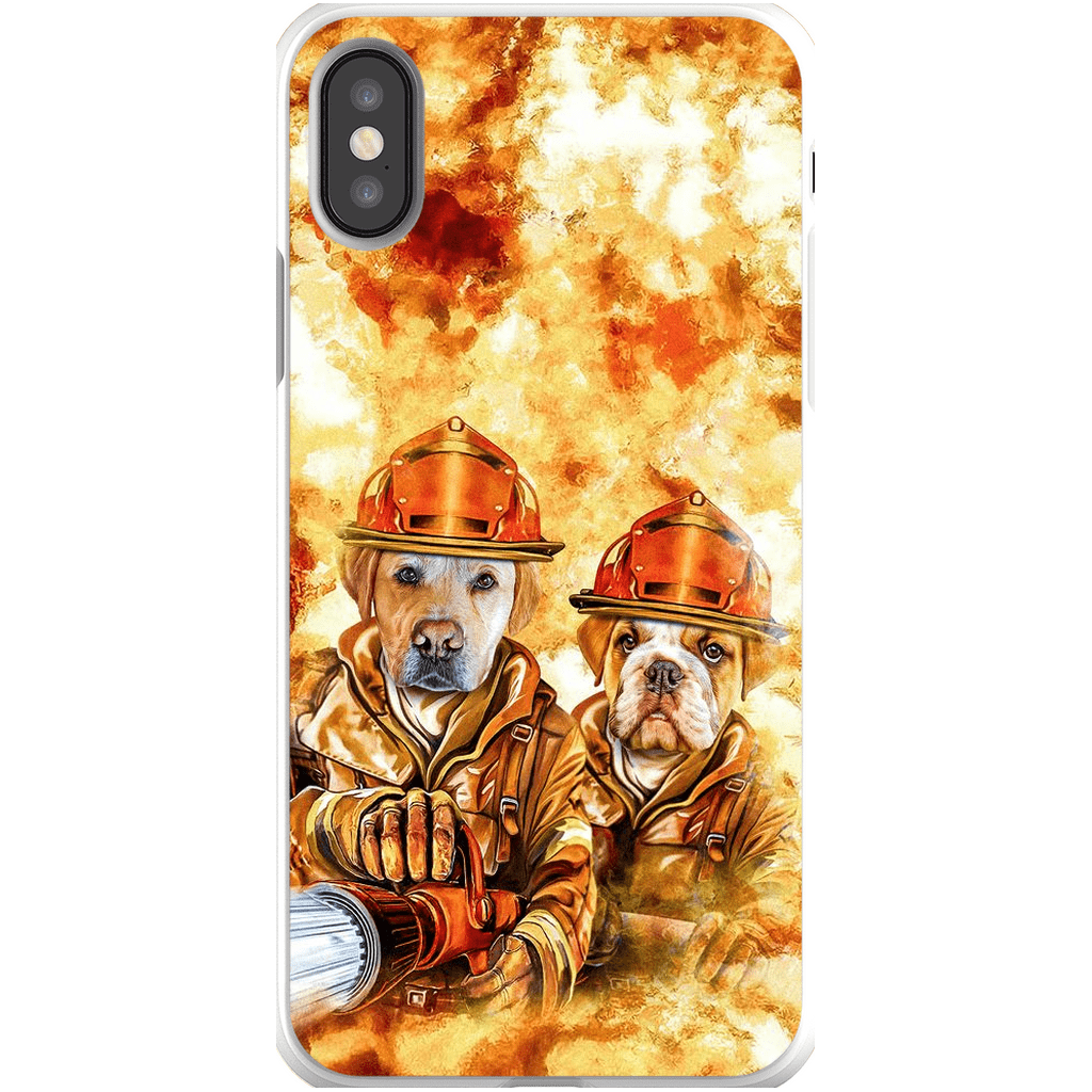 Funda personalizada para teléfono con 2 mascotas &#39;Los Bomberos&#39;