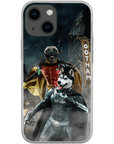 Funda personalizada para teléfono con 2 mascotas 'Bat Dog &amp; Robpaw'