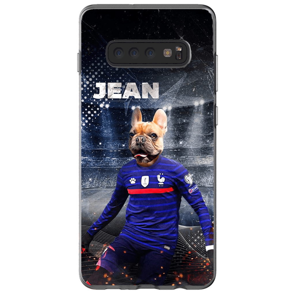 Funda para teléfono personalizada &#39;France Doggos Soccer&#39;