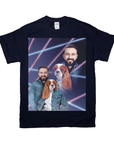 Camiseta personalizada '1980s Lazer Portrait Pet (Mujer)/Humano (Masculino)'