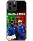 'Italy Doggos' Funda personalizada para teléfono con 2 mascotas