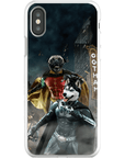 Funda personalizada para teléfono con 2 mascotas 'Bat Dog &amp; Robpaw'