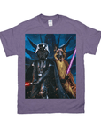 Camiseta personalizada para 2 mascotas 'Darth Woofer &amp; Jedi-Doggo'