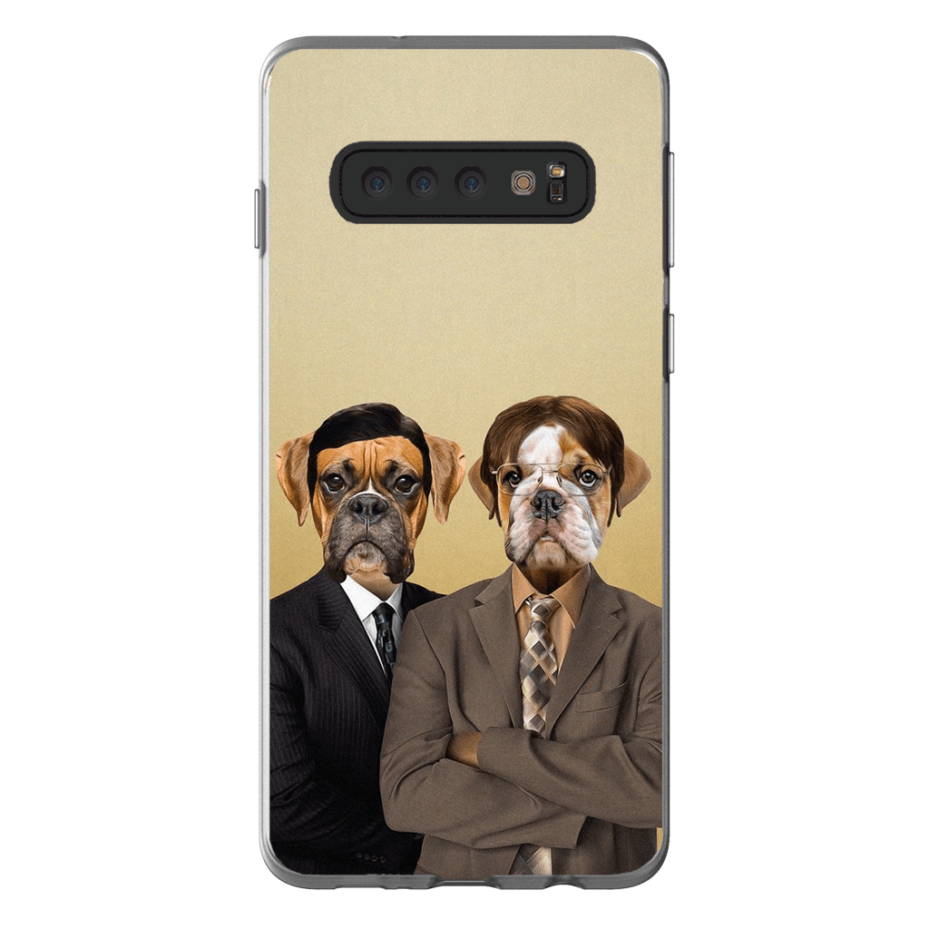 &#39;The Woofice&#39; Funda personalizada para teléfono con 2 mascotas