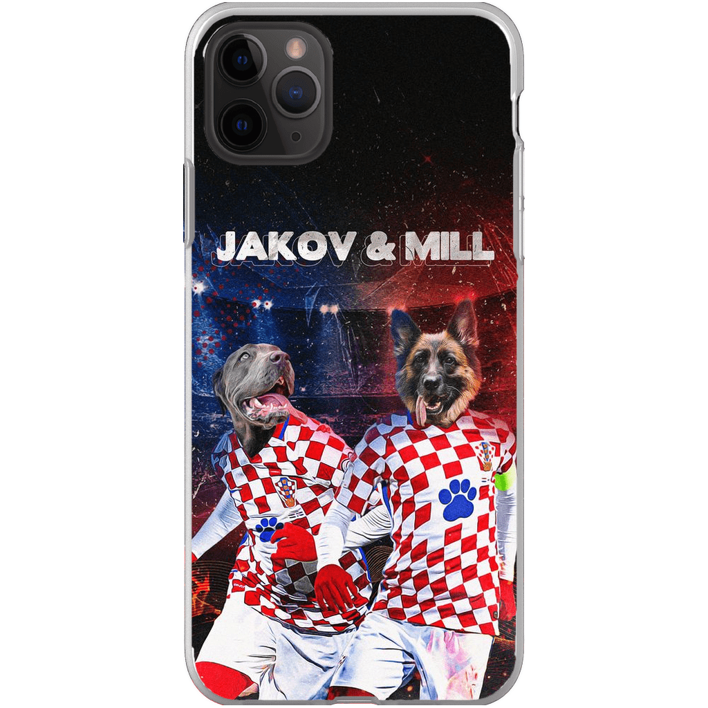 &#39;Croatia Doggos&#39; Funda personalizada para teléfono con 2 mascotas