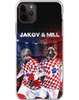 'Croatia Doggos' Funda personalizada para teléfono con 2 mascotas