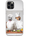 Funda personalizada para teléfono con 2 mascotas 'The Chefs'