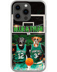 Funda personalizada para teléfono con 2 mascotas 'Boston Walkies'