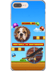 Funda de teléfono para mascotas personalizada con videojuego retro