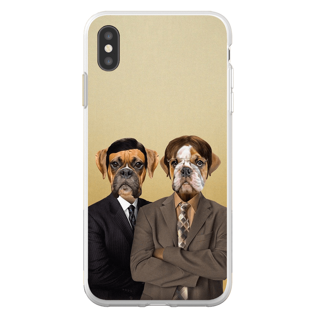 &#39;The Woofice&#39; Funda personalizada para teléfono con 2 mascotas