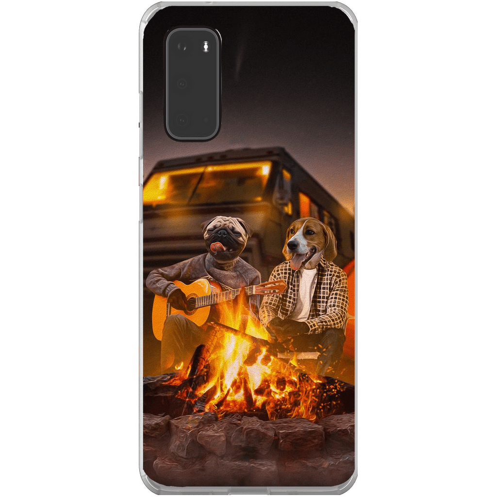 Funda personalizada para teléfono con 2 mascotas &#39;The Campers&#39;