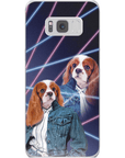 Funda personalizada para teléfono con mascota 'Lazer Portrait (femenino) de los años 80'