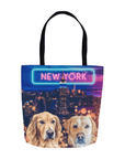 Bolsa de mano personalizada para 2 mascotas 'Doggos of New York'