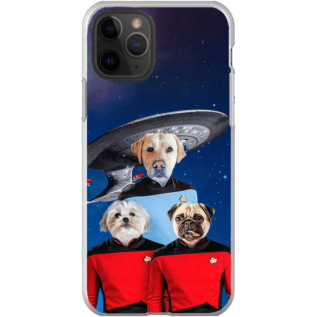 &#39;Doggo-Trek&#39; Funda personalizada para teléfono con 3 mascotas