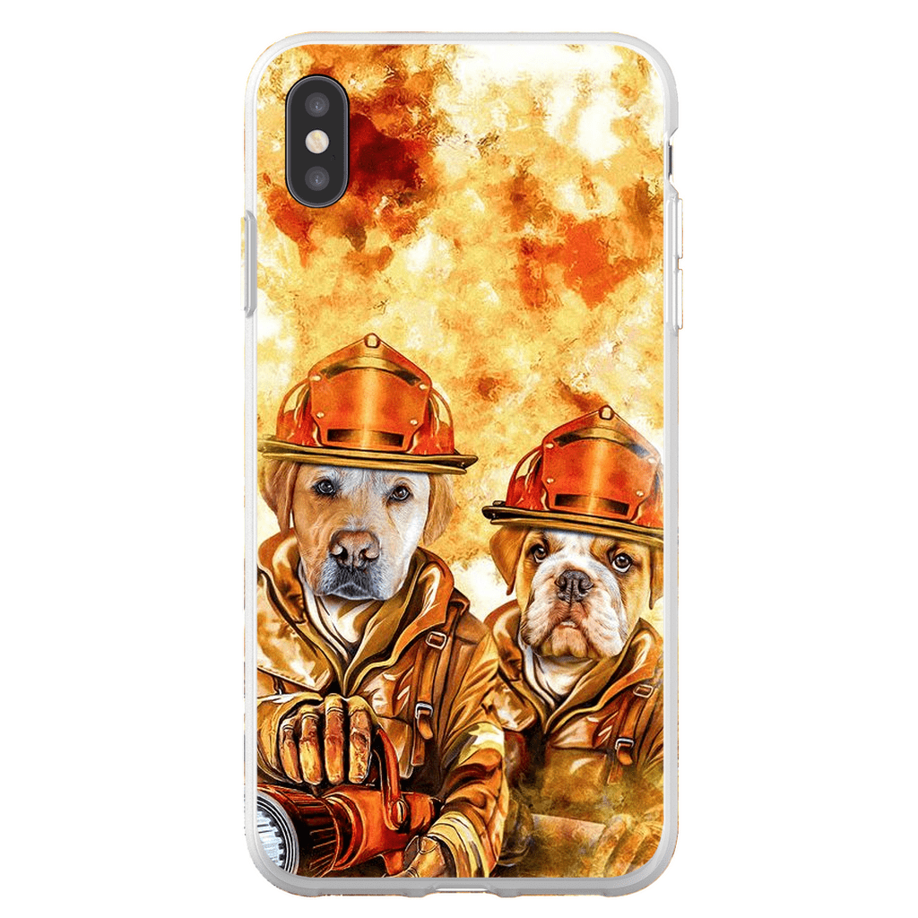 Funda personalizada para teléfono con 2 mascotas &#39;Los Bomberos&#39;